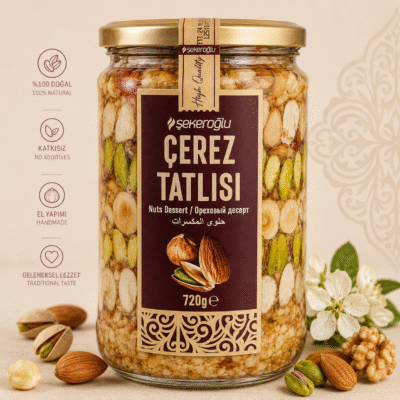 معجون چندمغز و عسل شکر اوغلو Şekeroğlu مدل Çerez Tatlısı وزن 720 گرم