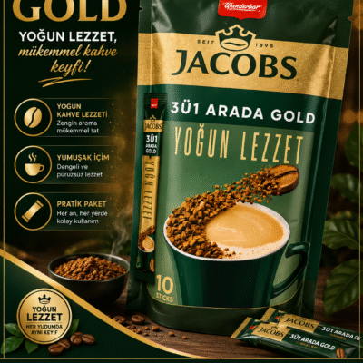 کافی میکس ۳ در ۱ جاکوبز Jacobs با طعم قوی بسته ۱۰ عددی