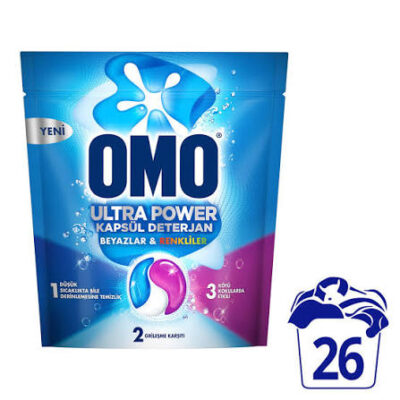 قرص ماشین لباسشویی بالشتکی اومو omo اولترا پاور 26 عددی
