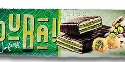 ویفر شکلاتی دبی با مغز پسته تعداد بسته 24 عدد
