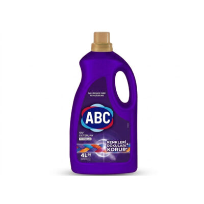 مایع لباسشویی 66 بار مصرف البسه رنگی ABC حجم 4 لیتر