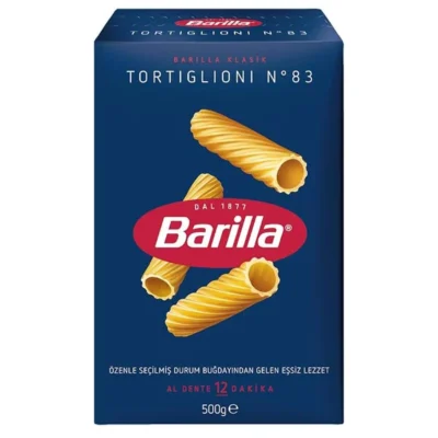 ماکارونی لوله ای باریلا Barilla مدل Tortiglioni N°83 حجم ۵۰۰ گرم