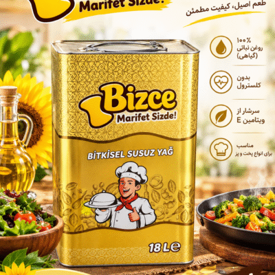 روغن جامد بیزجه bizce حجم 18 لیتر